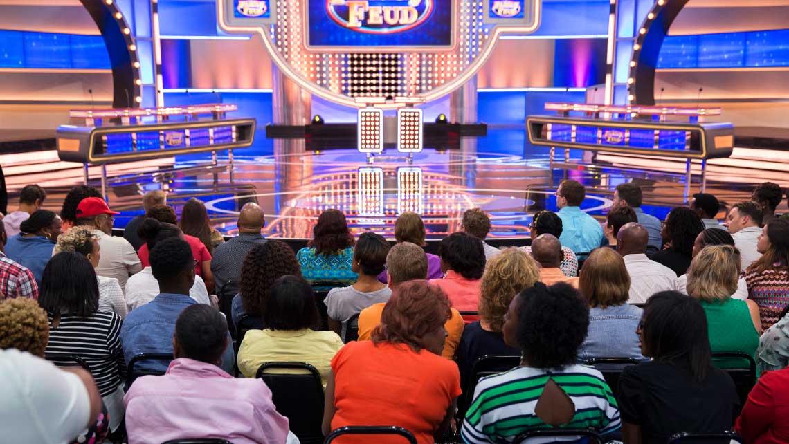 Family Feud stage from the audience