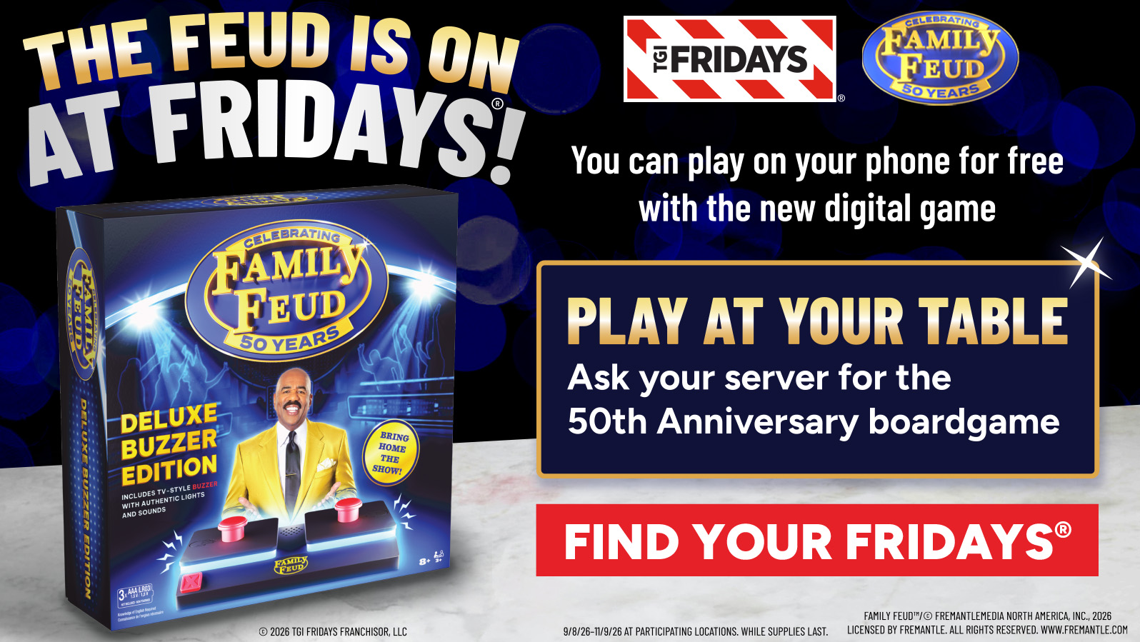 Survey Says… TGI Fridays® and Family Feud® Are Serving Up a Winning Dining Experience